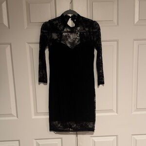 Elegant Black Lace Dress